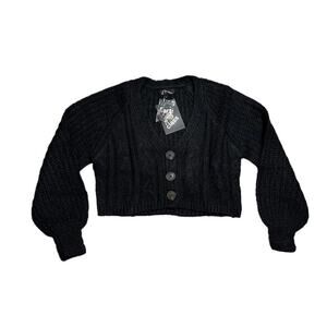 Art Class Girls Cardigan Cropped Knit 3 Button Sweater NWT SZ S